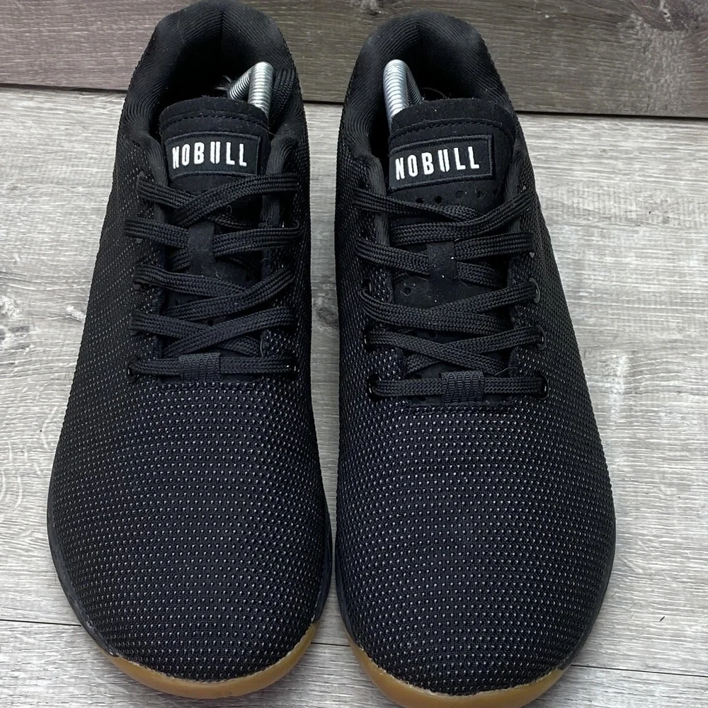 NOBULL Trainer Shoes Mens Size 9.5 Black SuperFabric Gum Sole Athletic Sneakers - Picture 5 of 12